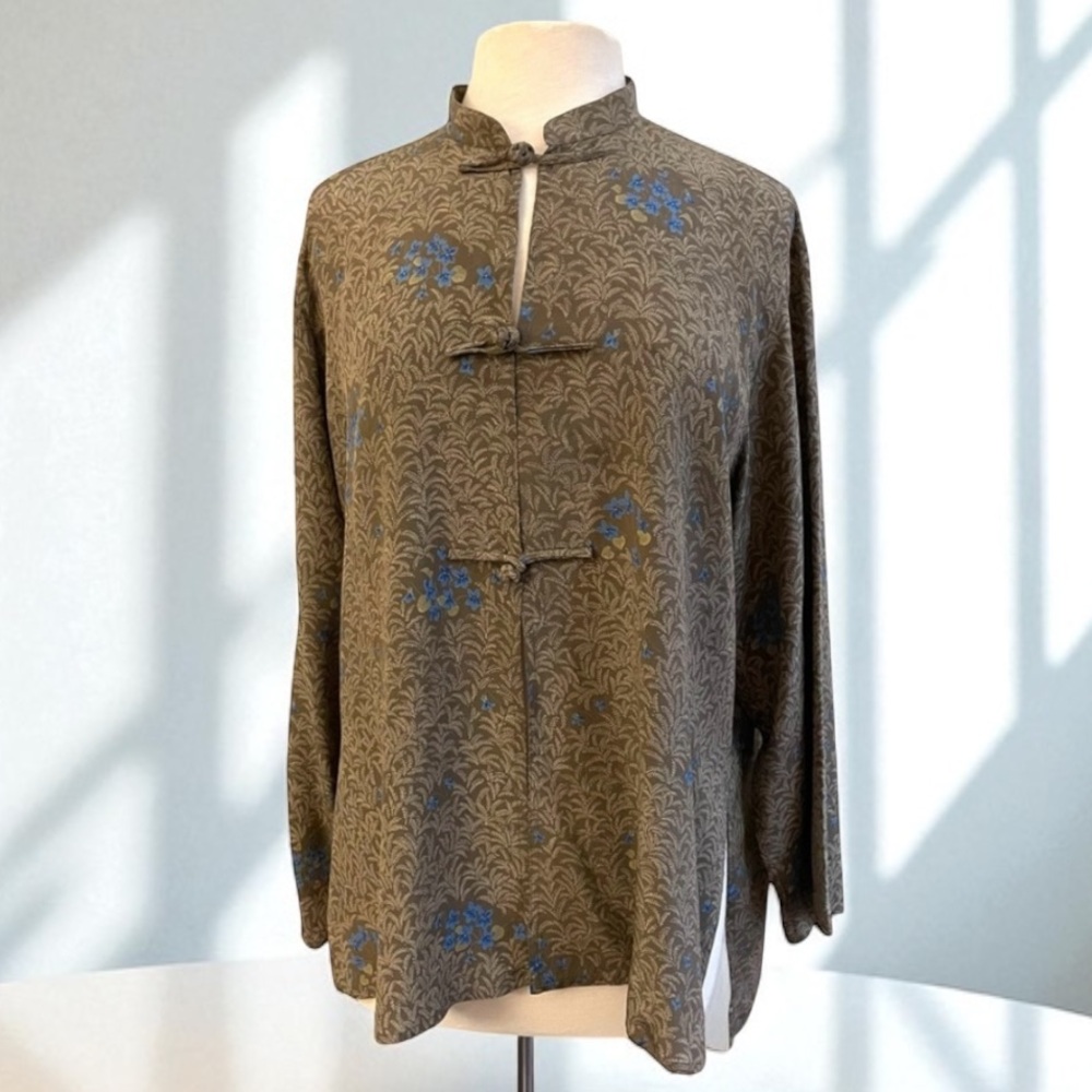 VTG KRIZIA SILK KIMONO TOP BLOUSE SIZE 42